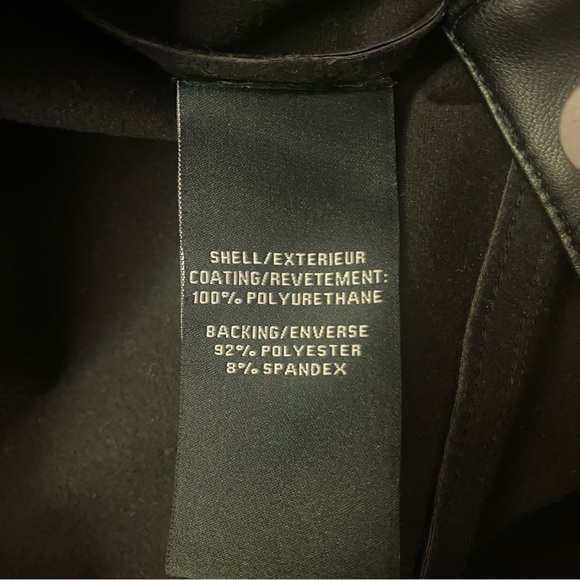 7 For All Mankind Black Leather Look Pants GUC M - Picture 6 of 7